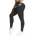 Leggings deportivos de cintura alta para mujer con bolsillos, pantalones de yoga cortos