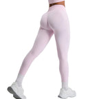 Leggings deportivos de cintura alta sin costuras para mujer, de secado rápido, estilo cropped, para yoga