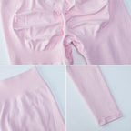 Leggings deportivos de cintura alta sin costuras para mujer, de secado rápido, estilo cropped, para yoga
