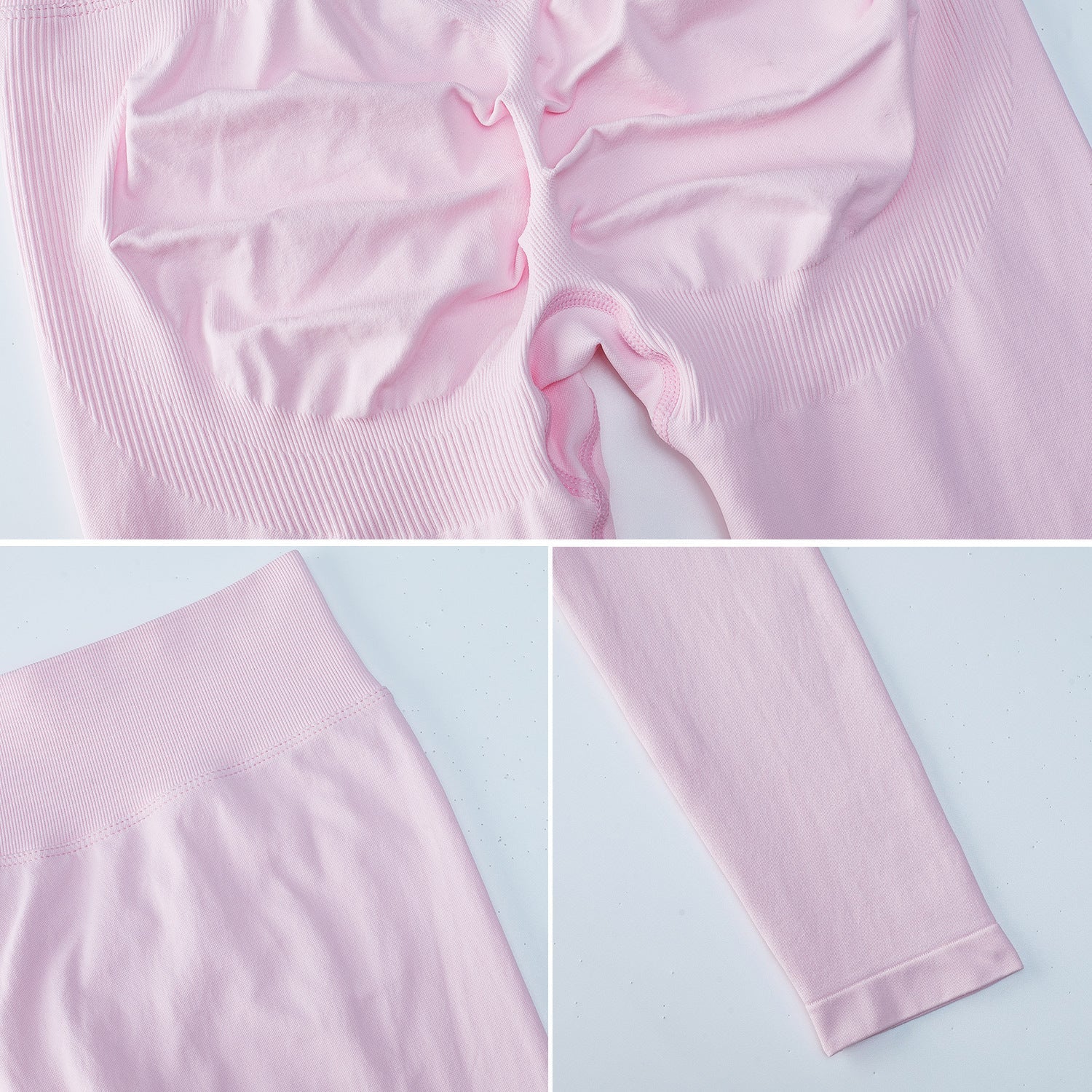 Leggings deportivos de cintura alta sin costuras para mujer, de secado rápido, estilo cropped, para yoga