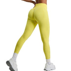 Leggings deportivos de cintura alta sin costuras para mujer, de secado rápido, estilo cropped, para yoga