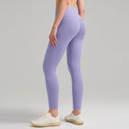 Pantalones de yoga de cintura alta para mujer con forro polar – Mallas deportivas de compresión con tacto nude para fitness y running
