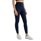 Pantalones de yoga de cintura alta para mujer con forro polar – Mallas deportivas de compresión con tacto nude para fitness y running