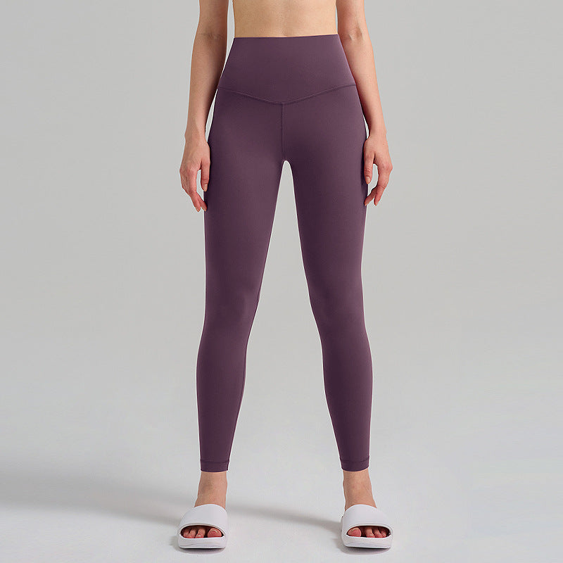 Pantalones de yoga de cintura alta para mujer con forro polar – Mallas deportivas de compresión con tacto nude para fitness y running