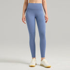 Pantalones de yoga de cintura alta para mujer con forro polar – Mallas deportivas de compresión con tacto nude para fitness y running