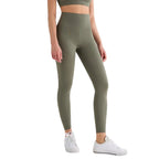 Pantalones de yoga de cintura alta para mujer con forro polar – Mallas deportivas de compresión con tacto nude para fitness y running