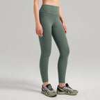 Pantalones de yoga de cintura alta para mujer con forro polar – Mallas deportivas de compresión con tacto nude para fitness y running