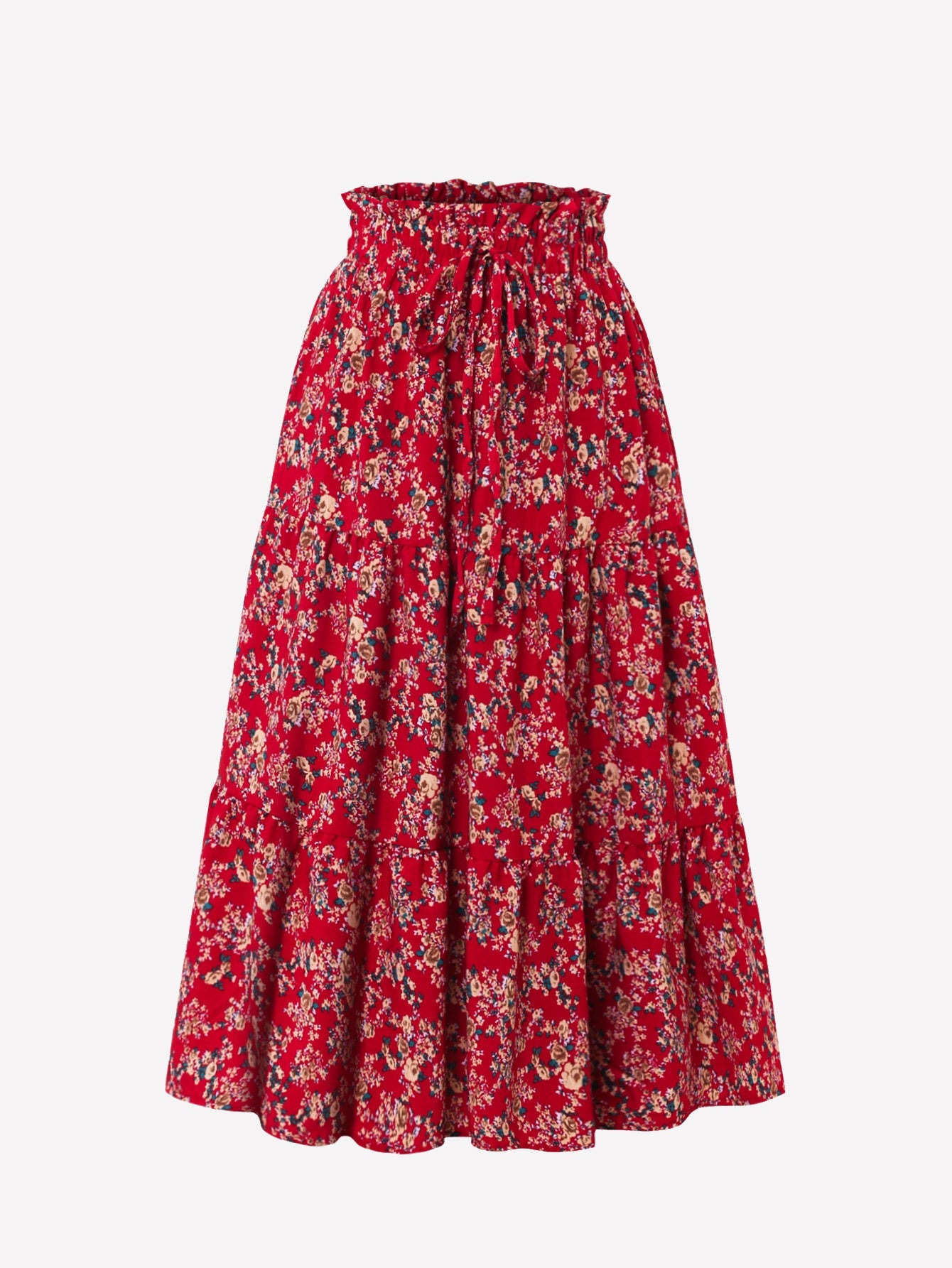 Vestido de mujer con estampado floral, corte en A, elegante, ideal para el día a día.